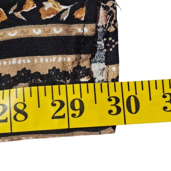 Gilli Womans Midi Dress S Rayon Black Gold Boho Chic Date Night Whimsygoth - Picture 14 of 14